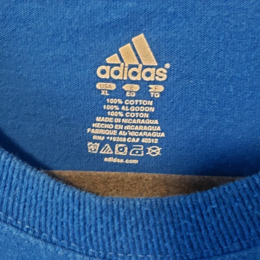 Adidas Orlando Magic Blue T-Shirt 100% Cotton Size XL